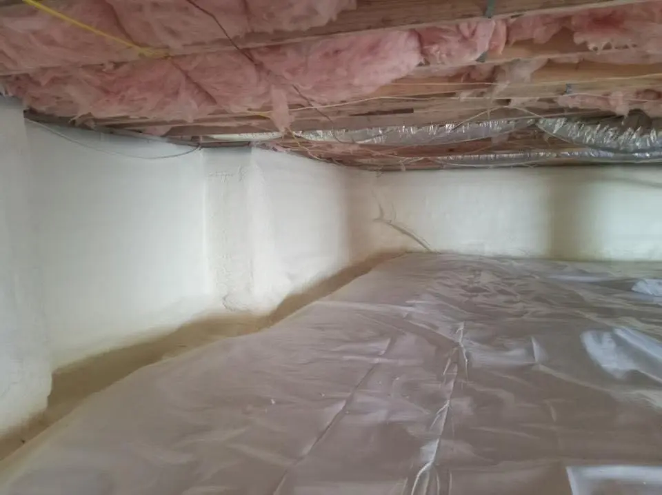 Crawl space encapsulation with closed-cell spray foam for Commercial Roof Restoration in Fairfield Glade