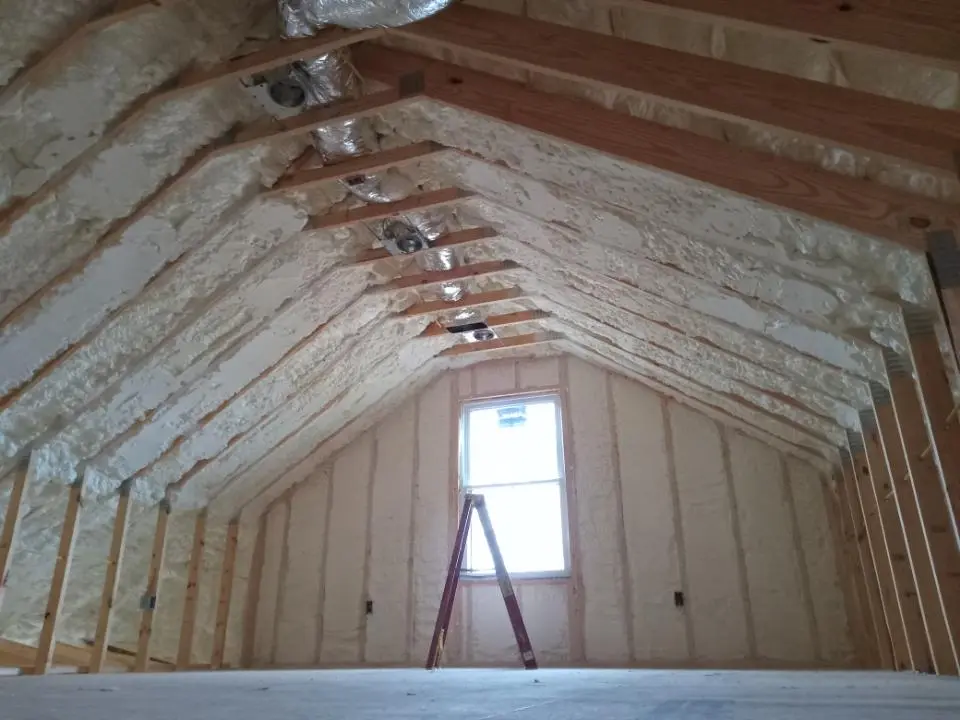 Spray foam roofing application for Crawl Space Insulation project in Fairfield Glade